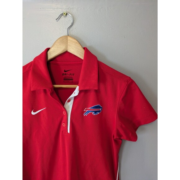 Nike Dri-Fit Womens Buffalo Bills NFL Team Polo Shirt,size small, red,golf shirt - Picture 5 of 6